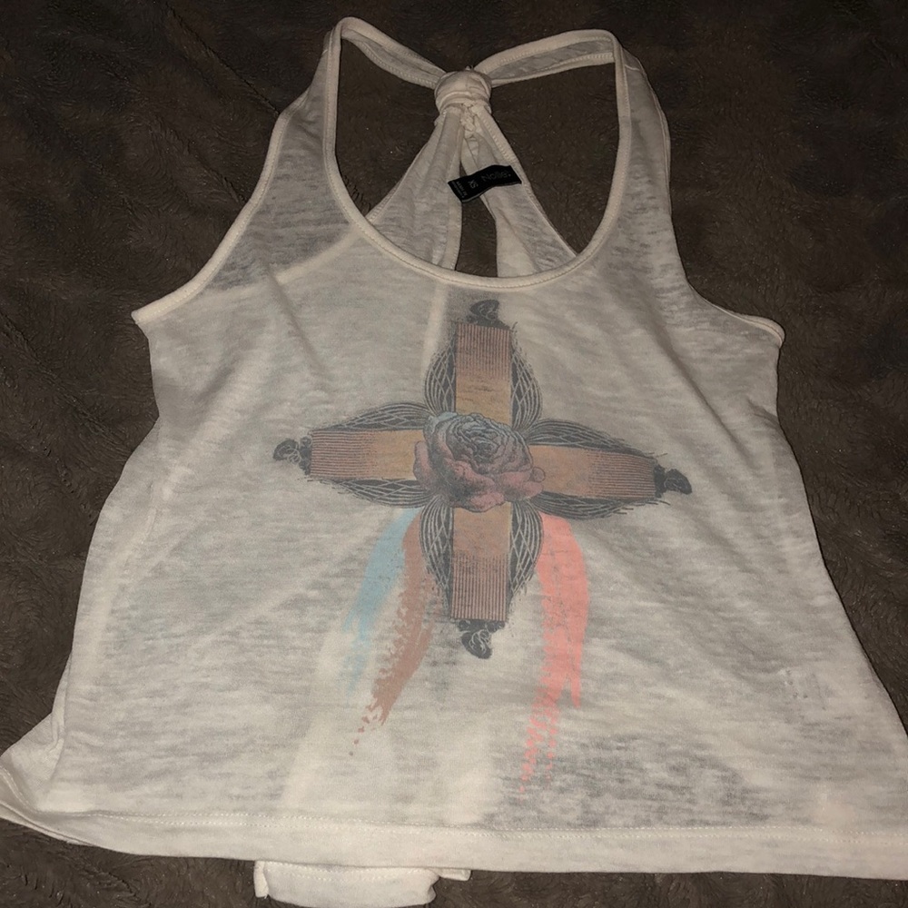White see-thru tank top